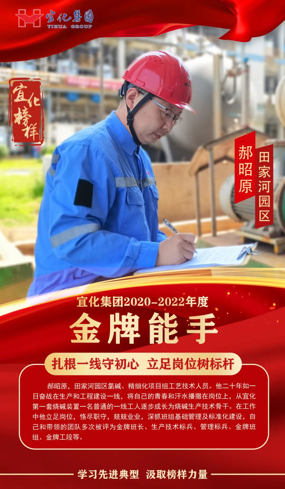 【宜化榜樣】金牌能手郝昭原：扎根一線守初心，立足崗位樹標(biāo)桿