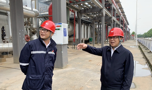 王大真到松滋肥業(yè)、楚星公司和宜化新材料現(xiàn)場辦公